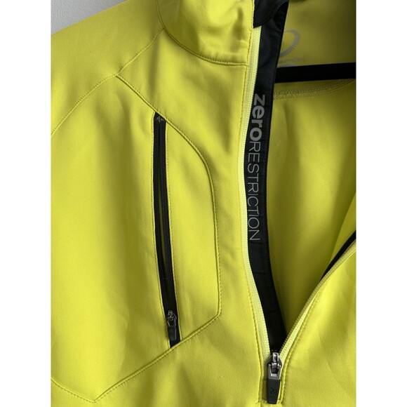 Zero Restriction Performance Tech Pullower Golf Sport Athletic M Man Yellow - Picture 4 of 5